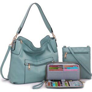 Large Crossbody Bags Ladies Shoulder Handbags Purse and Wallet Set for Women